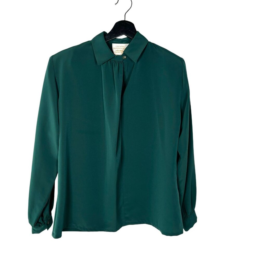 Vintage 90s Pendleton Country Sophisticates Green Long Sleeve Top 6